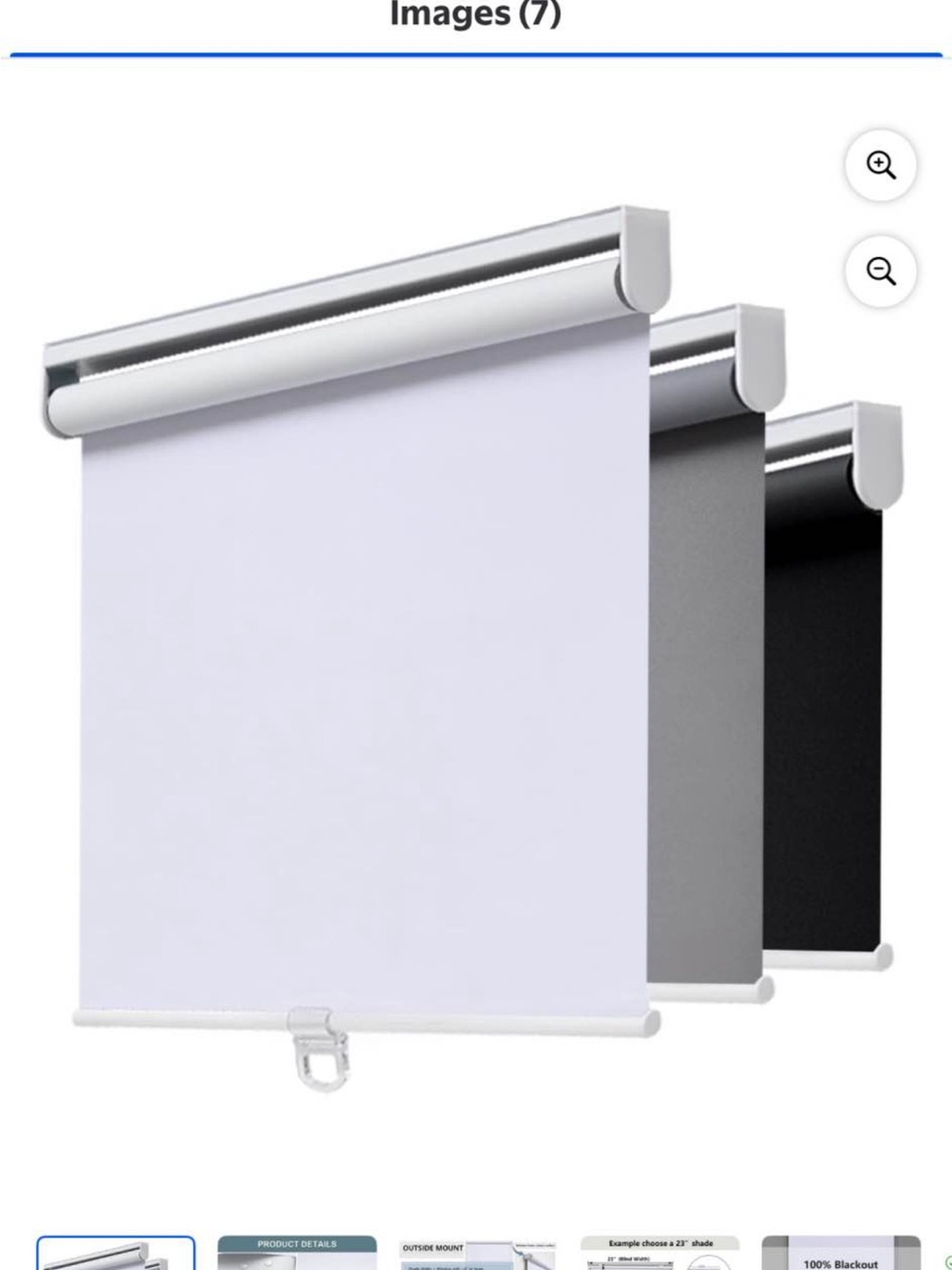 White Blackout Roller Shade - White